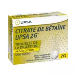 Citrate De Betaïne Upsa 2 G Comprimés Effervescents Sans Sucre Citron 2t/10 à BAR-SUR-SEINE